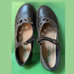 NAOT Rahina Cut Out Brown Mary Jane Walking Shoe